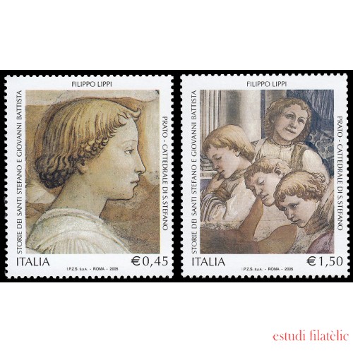 Italia Italy 2808/09 2005 Escenas de San Esteban y San Juan Bautista MNH