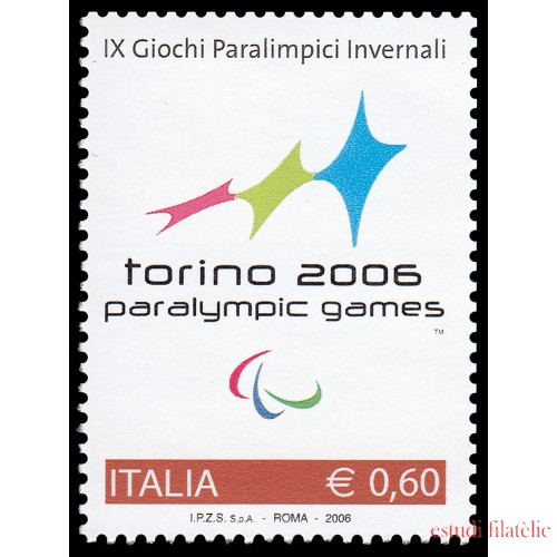 Italia Italy 2845 2006 IX Juegos Paralímpicos de invierno en Turín MNH