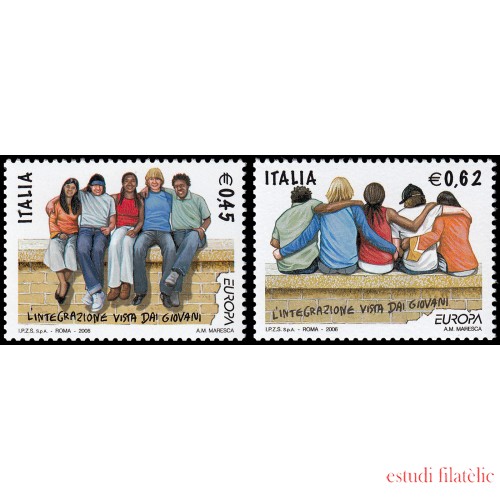 Italia Italy 2871/72 2006 La integración vista por los jovenes MNH