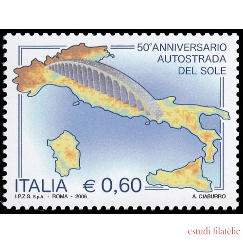 Italia Italy 2883 2006 50 aniv. Autopista de sol MNH