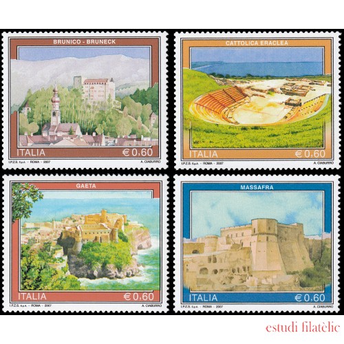 Italia Italy 2927/30 2007 Turismo Brunico, Cattolica Eraclea, Gaeta, Massafra MNH