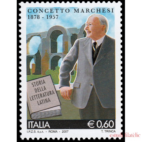 Italia Italy 2961 2007 Personalidades Literatura Concetto Marchesi MNH