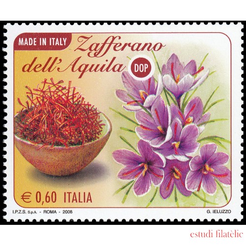 Italia Italy 3021 2008 Productos de Italia Azafrán del Aquila MNH