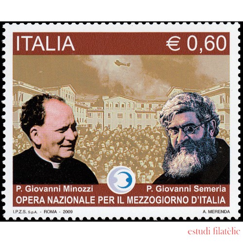 Italia Italy 3094 2009 Personalidades Fundadores del Instituto Nacional por la Italia del sur MNH