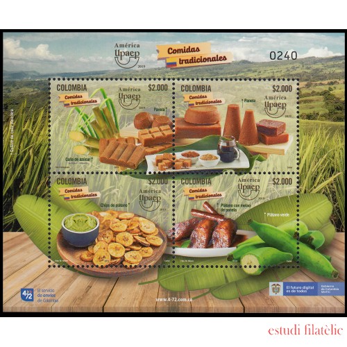 Upaep Colombia 2019 Comidas tradicionales MNH