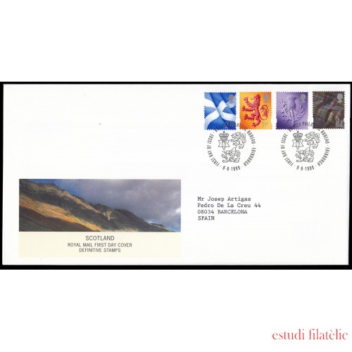 Gran Bretaña 2106/09 1999 SPD FDC Serie Regional Sobre primer día Philatelic Bureau