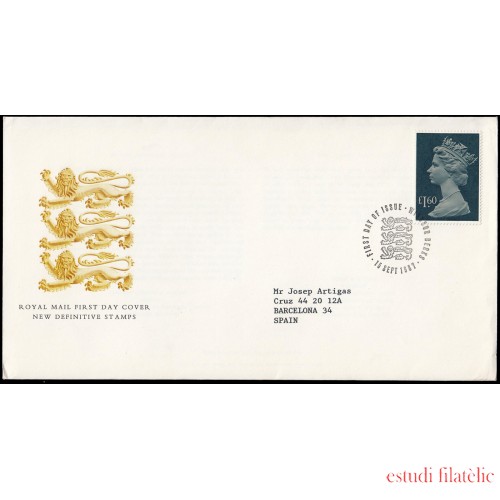 Gran Bretaña 1283 1987 SPD FDC Serie Reina Isabel II Sobre primer día Windsor