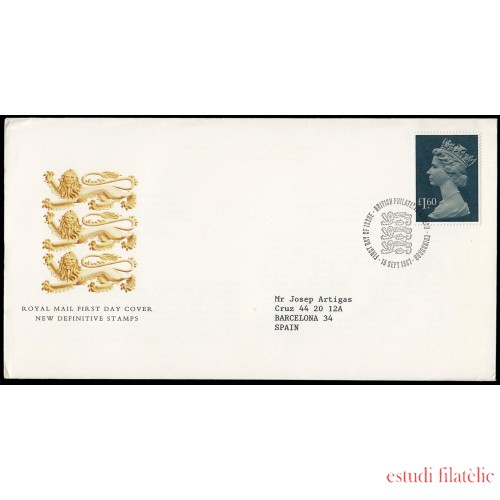 Gran Bretaña 1283 1987 SPD FDC Serie Reina Isabel II Sobre primer día Philatelic Bureau