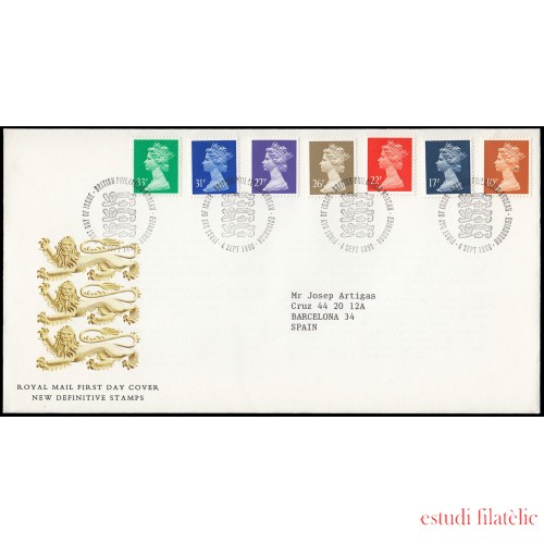 Gran Bretaña 1477/83 1990 SPD FDC Serie Reina Isabel II Sobre primer día Philatelic Bureau