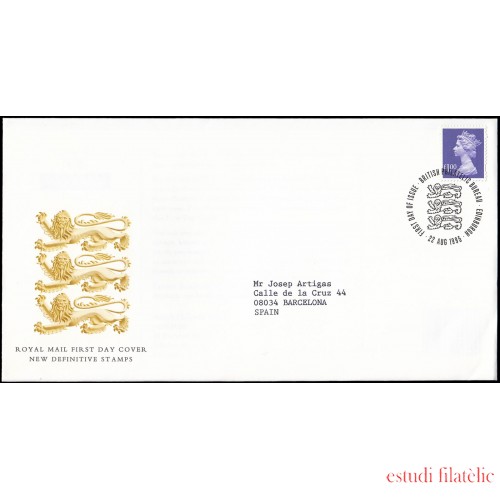 Gran Bretaña 1831 1995 SPD FDC Serie Reina Isabel II Sobre primer día Philatelic Bureau