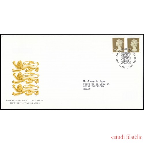 Gran Bretaña 1953/54 1997 SPD FDC Serie Reina Isabel II Sobre primer día Windsor