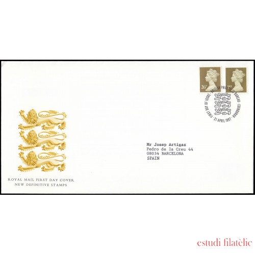 Gran Bretaña 1953/54 1997 SPD FDC Serie Reina Isabel II Sobre primer día Philatelic Bureau