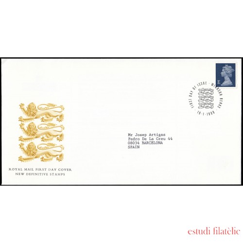 Gran Bretaña 2074 1999 SPD FDC Serie Reina Isabel II Sobre primer día Windsor