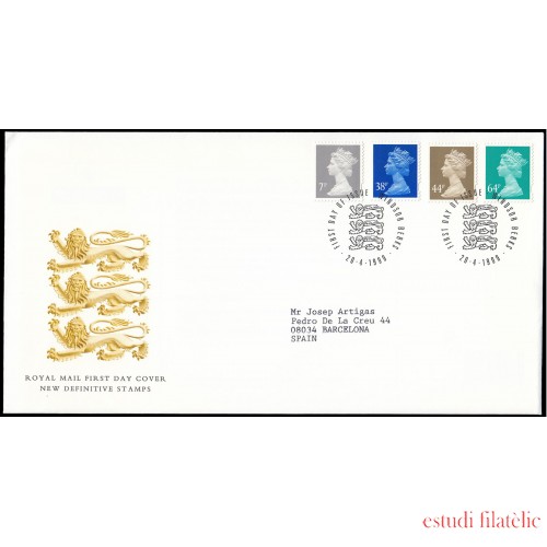 Gran Bretaña 2091/95 (de la serie) 1999 SPD FDC Serie Reina Isabel II Sobre primer día Windsor