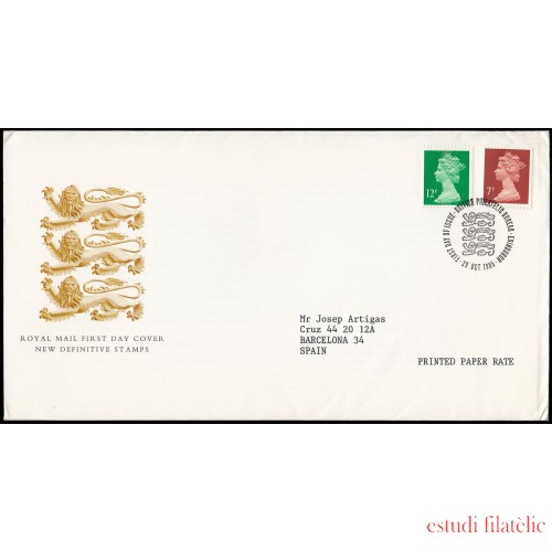 Gran Bretaña 1200/01 1984 SPD FDC Serie Reina Isabel II Sobre primer día Philatelic Bureau