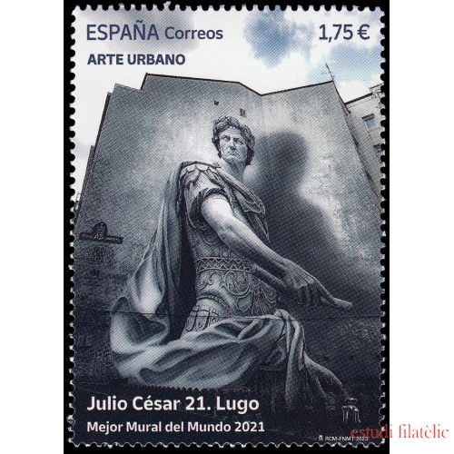 España Spain 5637 2023 Arte urbano Mejor mural del mundo 2021 Lugo MNH