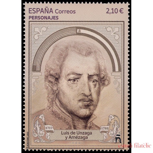 España Spain 5636 2023 Personajes Luís de Unzaga y Amézaga MNH