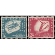 Alemania Oriental 32/33 1951 2º Campeonatos deportivos invierno-Oberhof  (fijasellos)