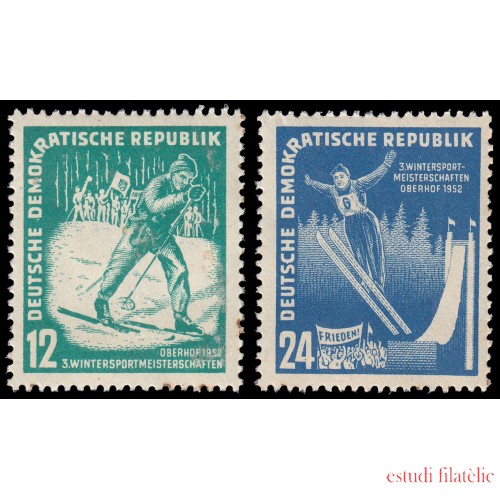 Alemania Oriental  50/51 1952 3º Campeonato deportivo de invierno, Oberhof MNH