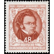 Alemania Oriental 139 1953 125 aniv. de la muerte de F. Schubert MH