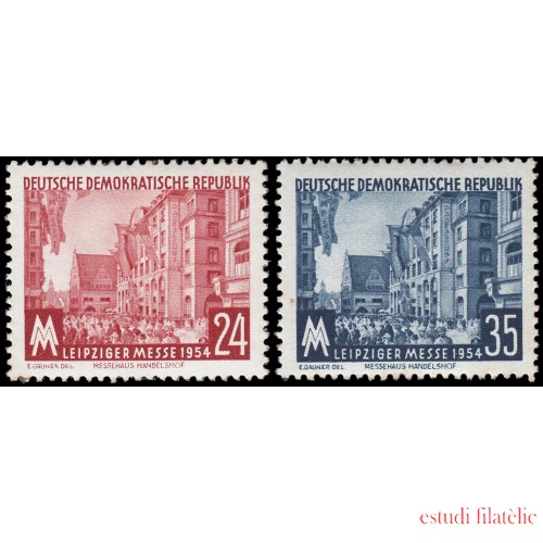 Alemania Oriental 171/72 1954 Feria de otoño de Leipzig MH