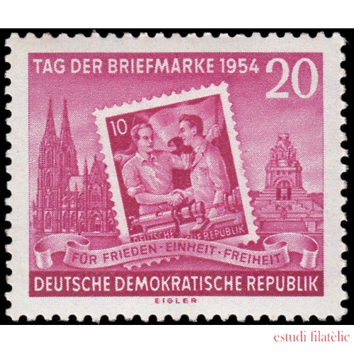 Alemania Oriental 175 1954 Día del sello MH