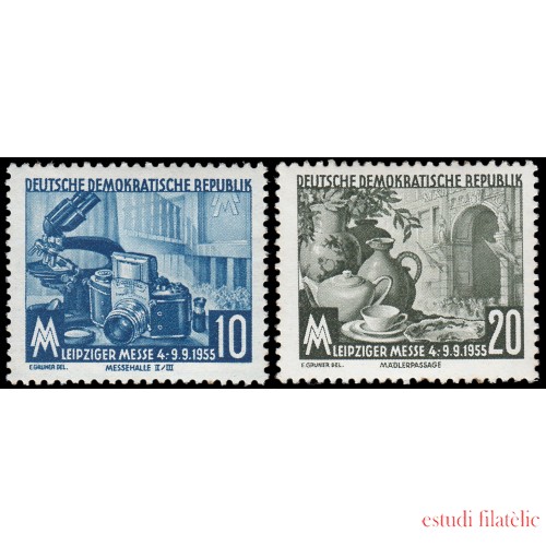 Alemania Oriental 213/14 1955 Feria de otoñoo de Leipzig MH