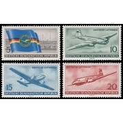 Alemania Oriental 242/45 1956 Creación de Lufthansa RDA MNH