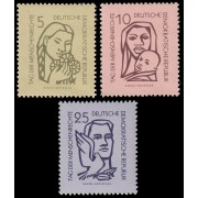 Alemania Oriental 273/75 1956 Día de los Derechos Humanos MNH