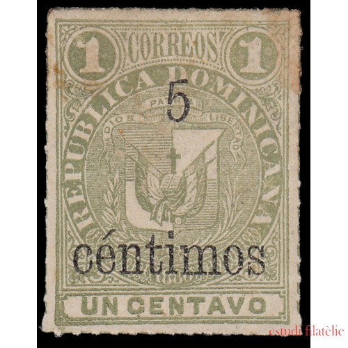 Rep. Dominicana 43a 1883 Sellos de 1880 con sobrecarga MH