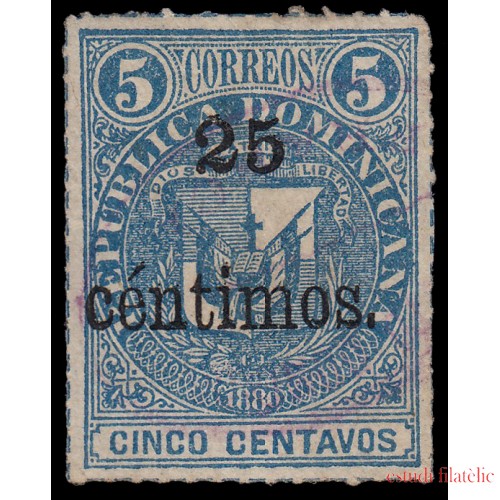 Rep. Dominicana 45a 1883 Sellos de 1880 con sobrecarga Usados