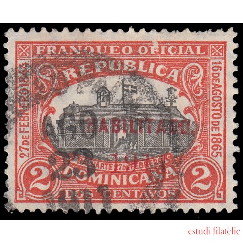 Rep. Dominicana 165 1911 Sellos de 1910 con sobrecarga Centro negro Usados