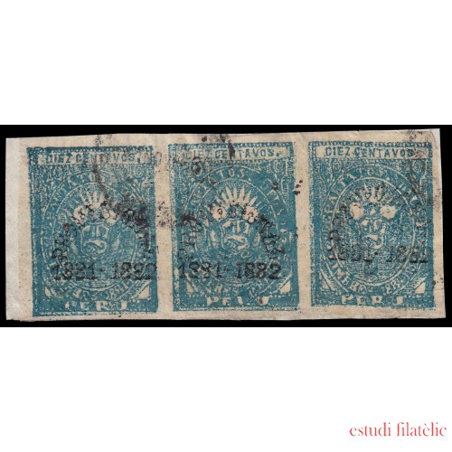 Perú Arequipa 2 1882 Provisional 1881-82 con sobrecarga Usados 