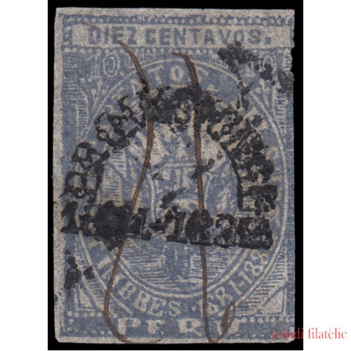 Perú Arequipa 1a 1882 Provisional 1881-82 con sobrecarga Usados 