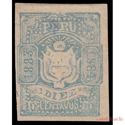 Perú Arequipa 8 1883-84 Escudos en relieve MH