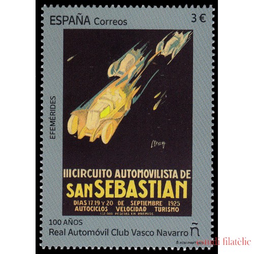 España Spain 5683 2023 Efemérides 100 años Real Automóvil Club Vasco Navarro MNH