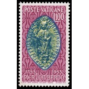 Vaticano 191 1953 Centenario muerte Pier Lombardo MH 