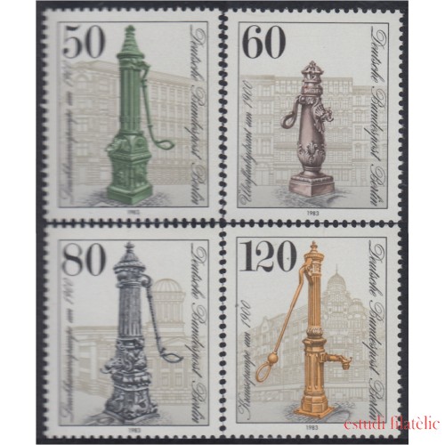  Alemania Berlín 650/53 1983 Bombas de agua de la calle del 1900 MNH