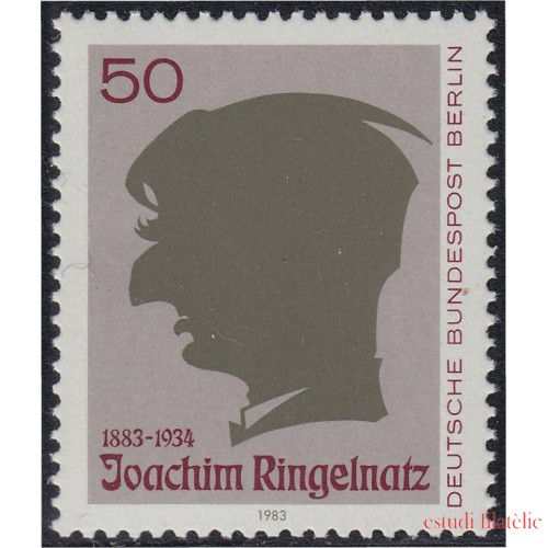  Alemania Berlín 663 1983 Centenario del nacimiento Joachim Ringelnatz MNH