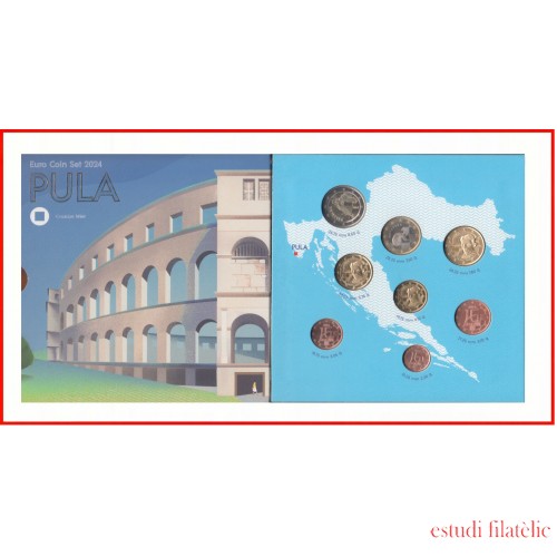 Croacia 2024 Cartera Oficial Monedas € euro Set Pula 