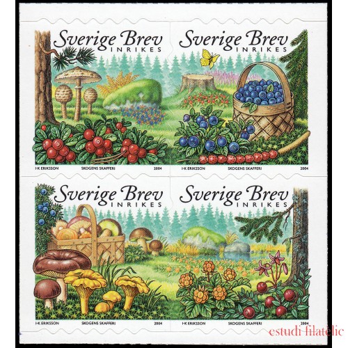 Suecia Sweden 2400/03 2004 Flora Bayas del bosque MNH