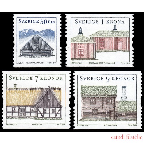 Suecia Sweden 2420/23 2004 Arquitectura Casas tradicionales MNH