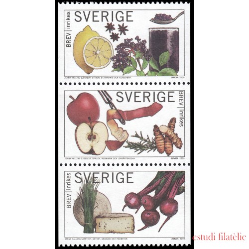 Suecia Sweden 2446/48 2005 Gastronomía europea MNH