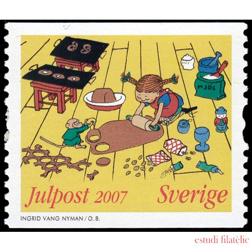 Suecia Sweden 2591 2007 Navidad Ilustraciones de los cuentos infantiles de Astrid Lindgren MNH