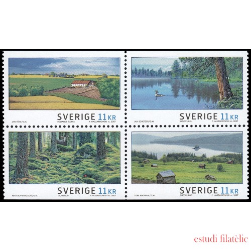 Suecia Sweden 2571/74 2007 Paisajes en verano MNH