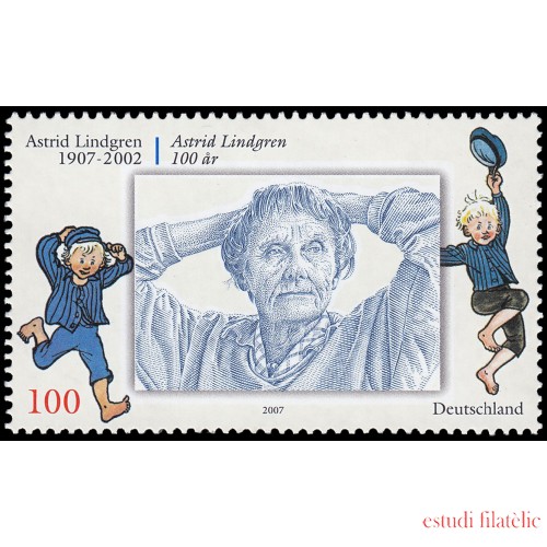 Suecia Sweden 2596 2007 Personalidades literarias Astrid Lindgren MNH