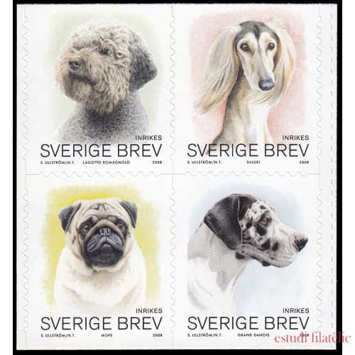 Suecia Sweden 2600/03 2008 Fauna Perros Autoadhesivos