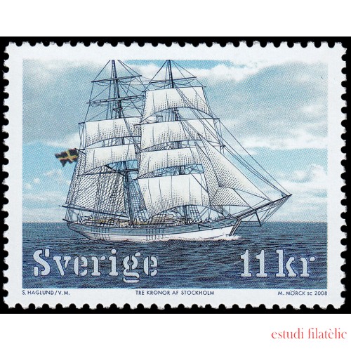 Suecia Sweden 2624 2008 Buques-escuela Veleros MNH