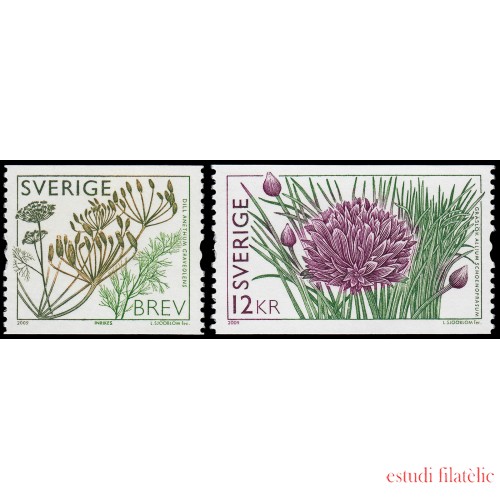 Suecia Sweden  2701/02 2009 Especias eneldo y cebollino MNH