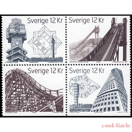 Suecia Sweden 2684/87 2009 Construcciones espectaculares suecas MNH